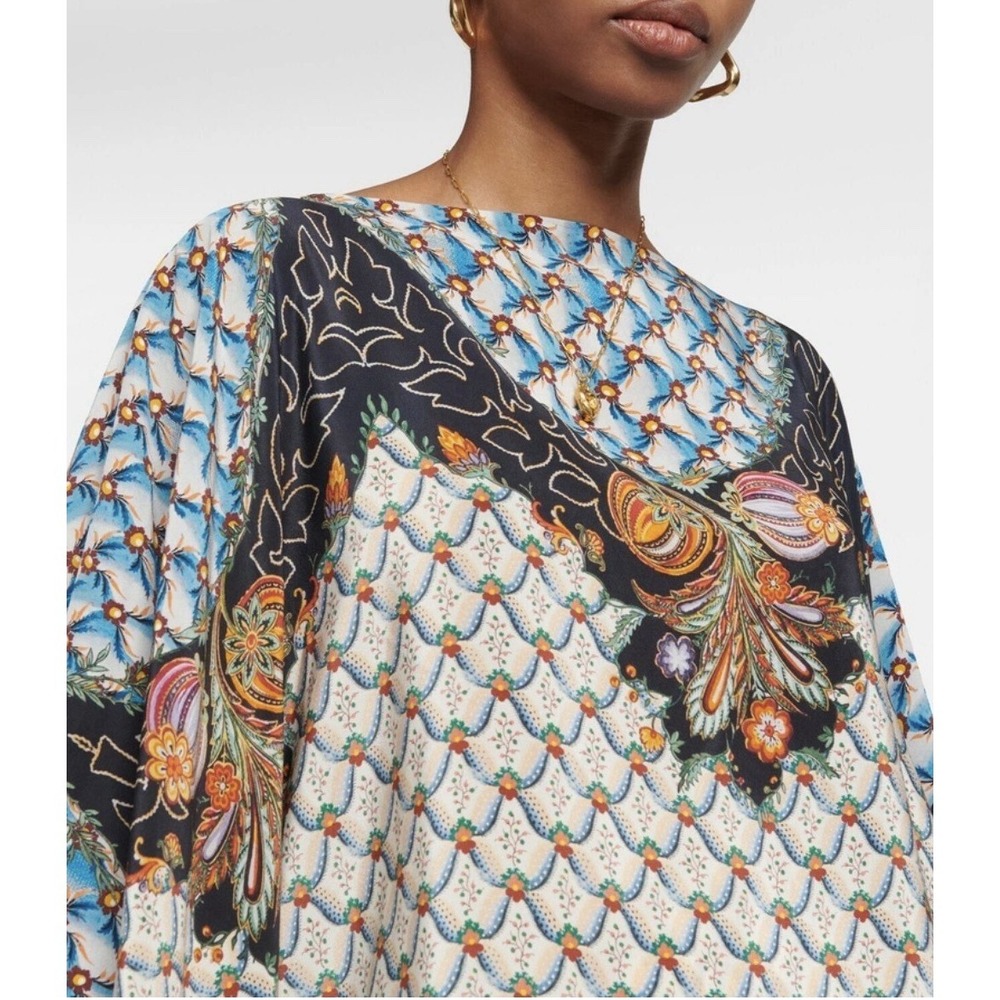 Etro Milano silk cape/poncho one size - Picture 2 of 6